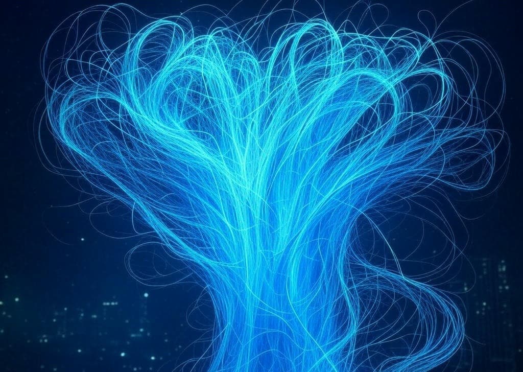 Professional using AI tools in a modern workspace